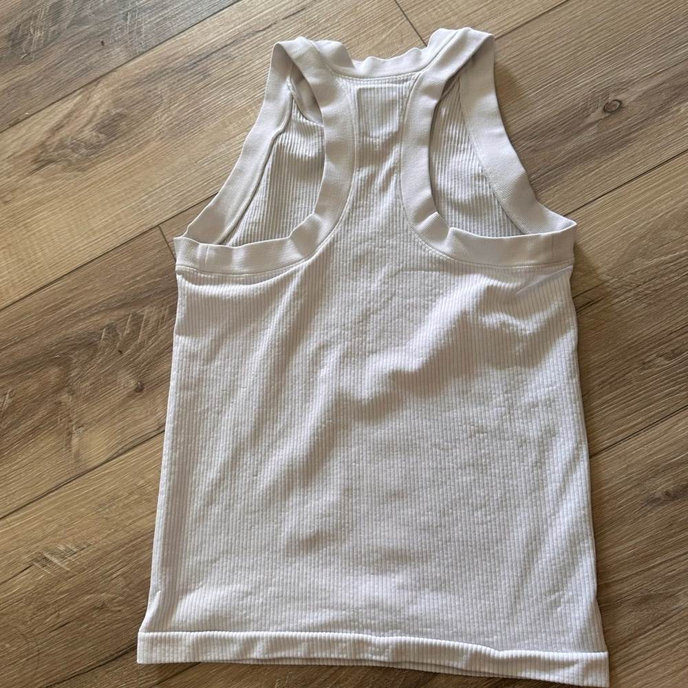 Athleta White Razorback Tank Top - Picture 2 of 3